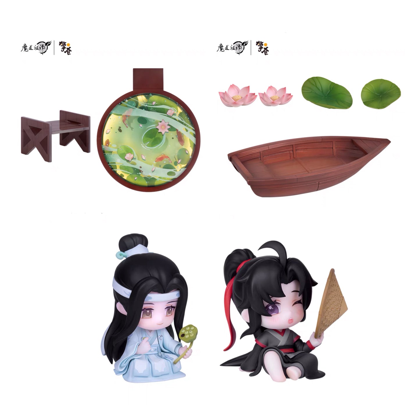 Genuine Mo Dao Zu Shi Action Figure Wei Wuxian Lan Wangji Figurines Collection PVC Model Statue Toys Gift CD421