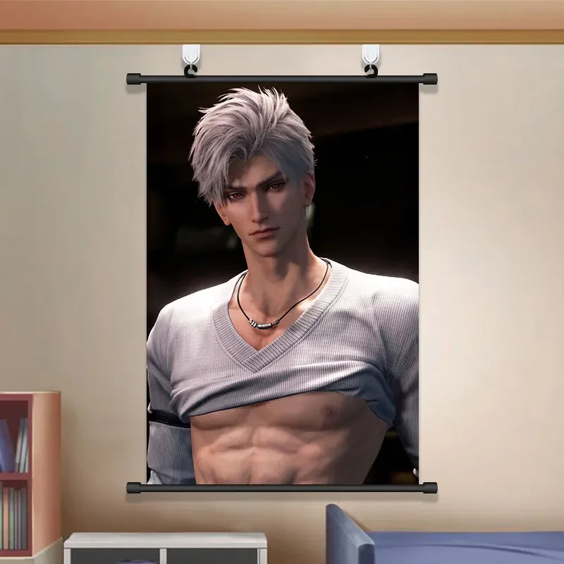 Anime Love and Deepspace Sylus Cosplay Cartoon Hang A Picture Poster Student Dorm Decorate Wall Space Decorative Pictures Gift