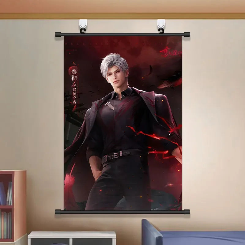 Anime Love and Deepspace Sylus Cosplay Cartoon Hang A Picture Poster Student Dorm Decorate Wall Space Decorative Pictures Gift
