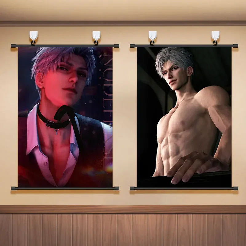 Anime Love and Deepspace Sylus Cosplay Cartoon Hang A Picture Poster Student Dorm Decorate Wall Space Decorative Pictures Gift