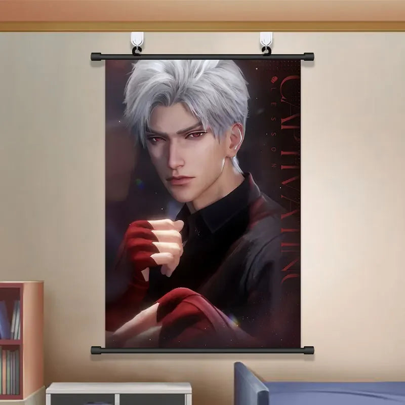 Anime Love and Deepspace Sylus Cosplay Cartoon Hang A Picture Poster Student Dorm Decorate Wall Space Decorative Pictures Gift