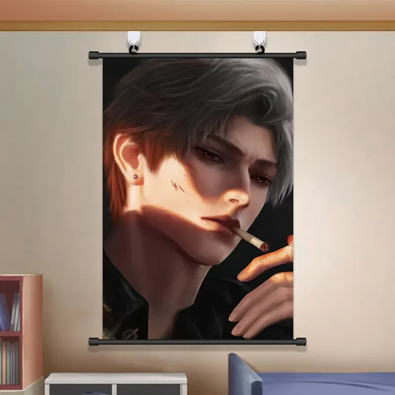 Anime Love and Deepspace Sylus Cosplay Cartoon Hang A Picture Poster Student Dorm Decorate Wall Space Decorative Pictures Gift