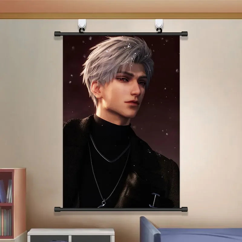 Anime Love and Deepspace Sylus Cosplay Cartoon Hang A Picture Poster Student Dorm Decorate Wall Space Decorative Pictures Gift