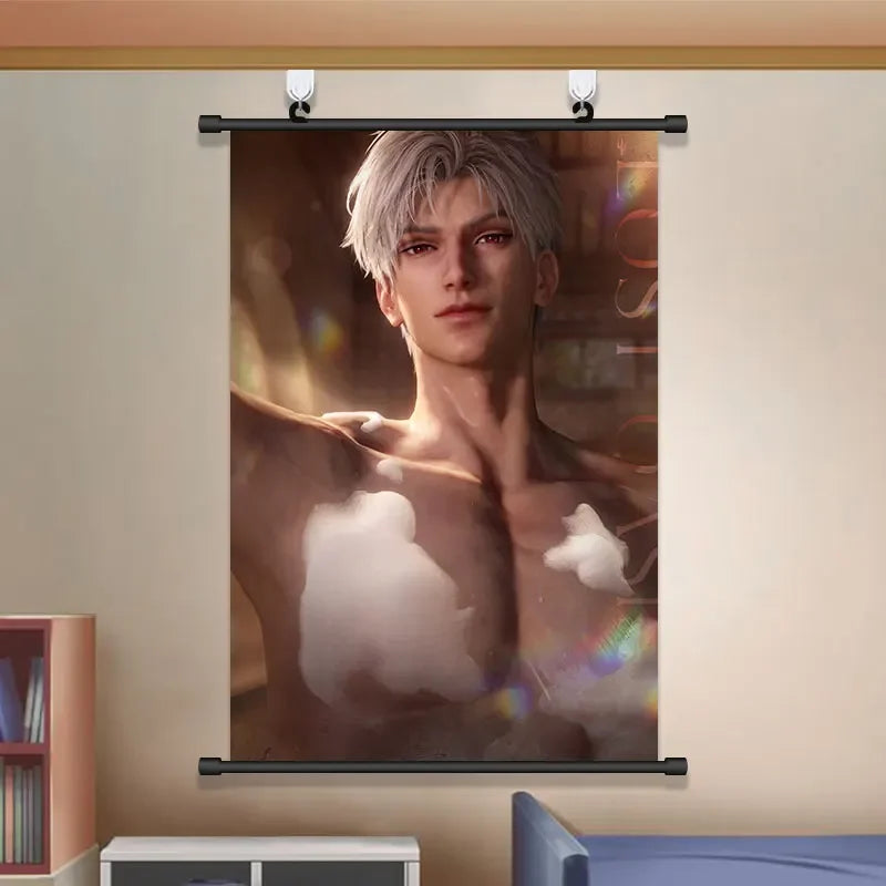 Anime Love and Deepspace Sylus Cosplay Cartoon Hang A Picture Poster Student Dorm Decorate Wall Space Decorative Pictures Gift