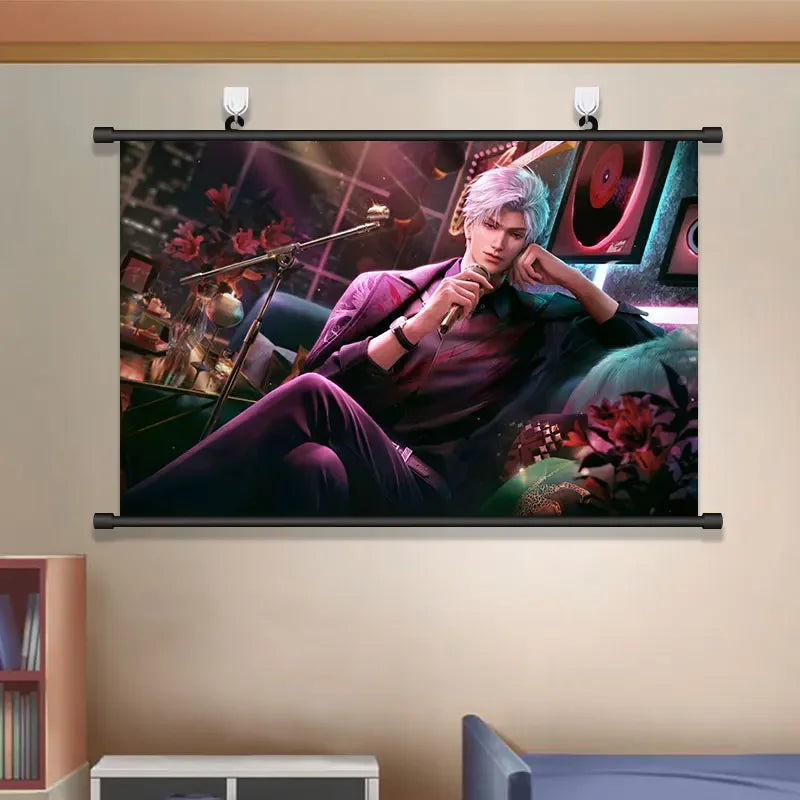 Anime Love and Deepspace Sylus Cosplay Cartoon Hang A Picture Poster Student Dorm Decorate Wall Space Decorative Pictures Gift