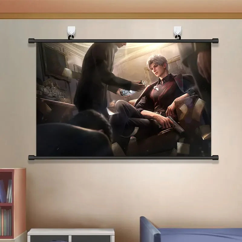 Anime Love and Deepspace Sylus Cosplay Cartoon Hang A Picture Poster Student Dorm Decorate Wall Space Decorative Pictures Gift