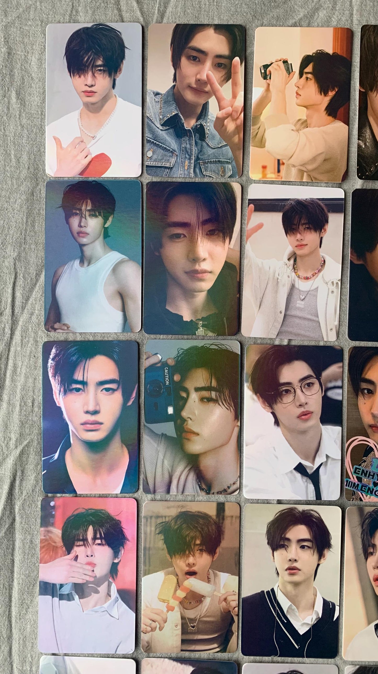 Sunghoon 55pc/set laser cards Enhypen Kpop boy group merch lomo photocards C179