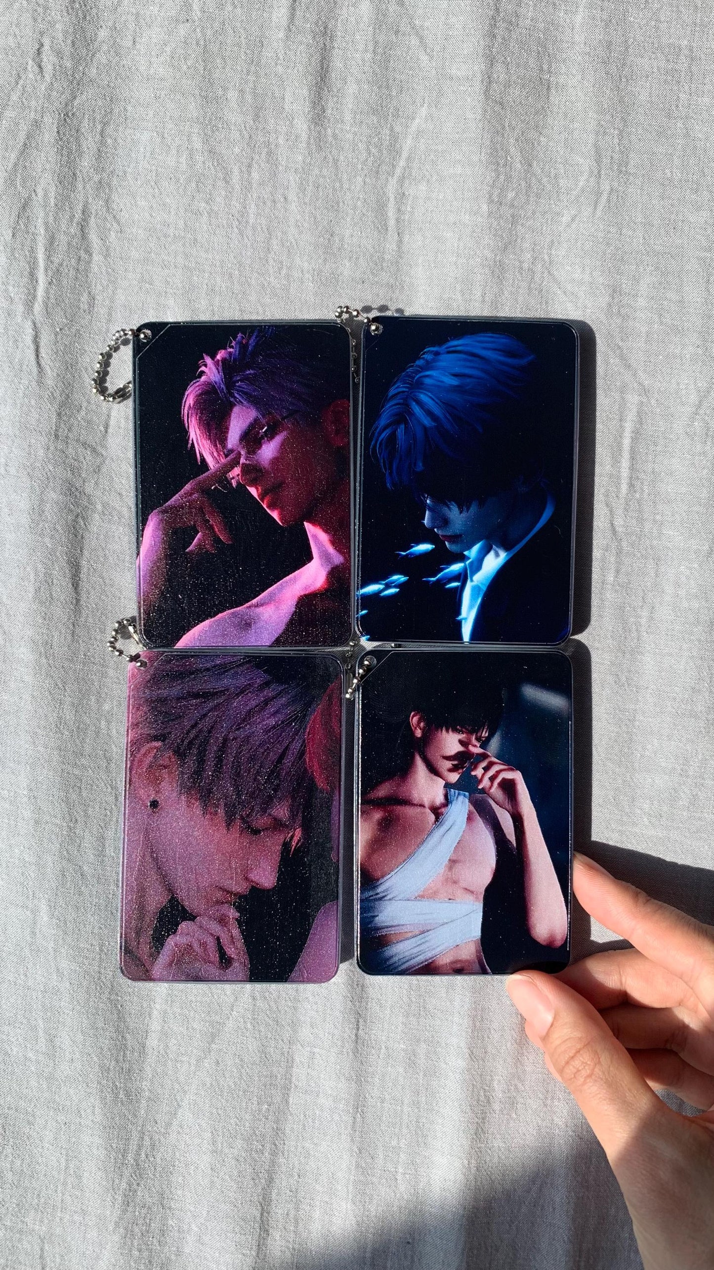 Love and Deepspace Acrylic quicksand keychains Sylus Xavier Rafayel Zayne Otoge gamer gift C186