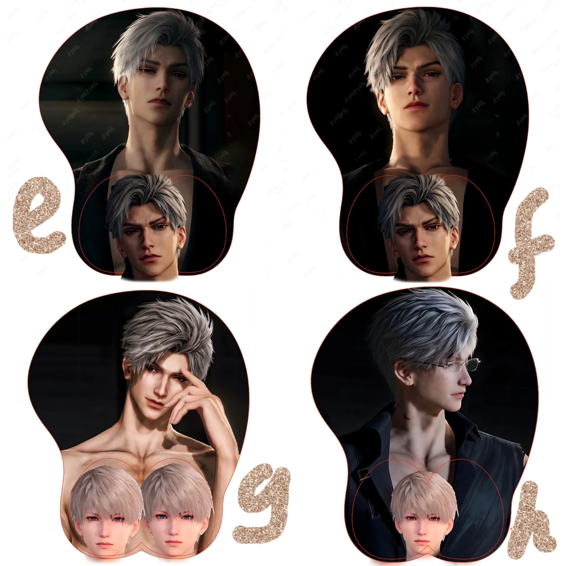 Sylus mousepad 3D! Love and Deepspace Sylus Xavier Rafayel Zayne Oppai Otoge gamer gift C192