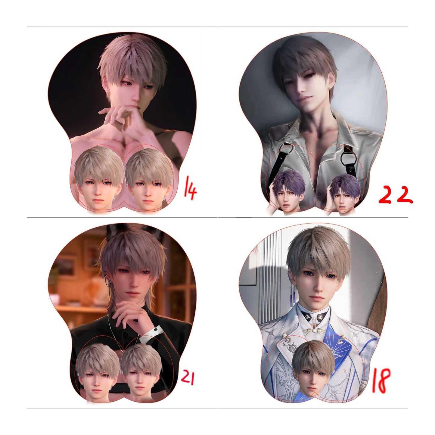 Xavier mousepad 3D! Love and Deepspace Sylus Xavier Rafayel Zayne Oppai Otoge gamer gift C195