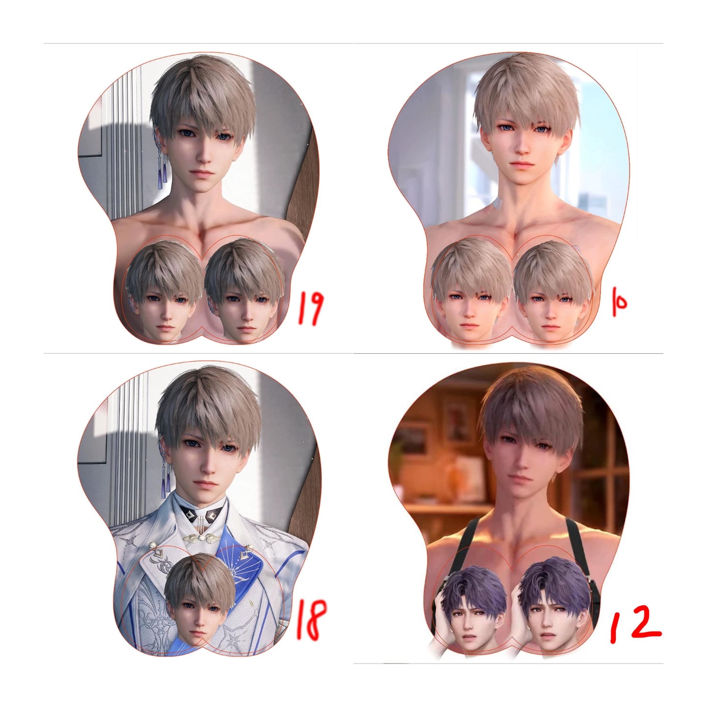 Xavier mousepad 3D! Love and Deepspace Sylus Xavier Rafayel Zayne Oppai Otoge gamer gift C195