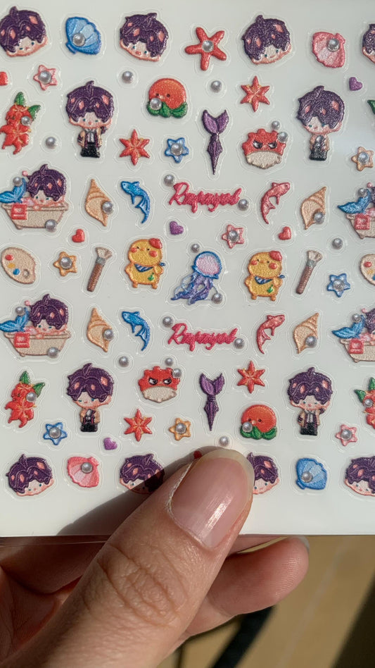 Nail Stickers! Love and Deepspace Sylus Xavier Rafayel Zayne Otoge gamer gift C197