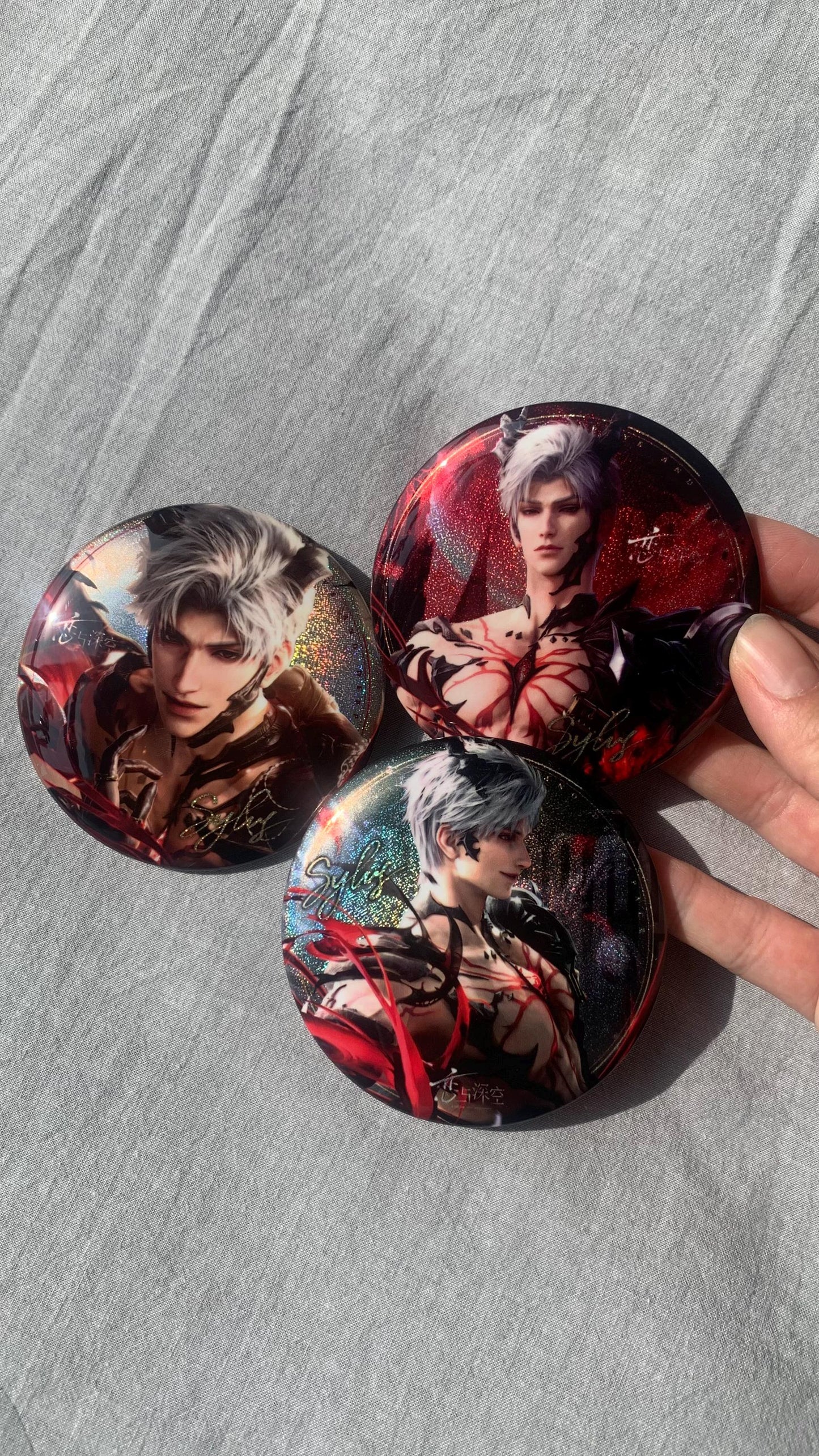 NEW Badges of Sylus - Love and Deepspace Qinche Xavier Rafayel Zayne Otoge gamer Ita bag gift C233