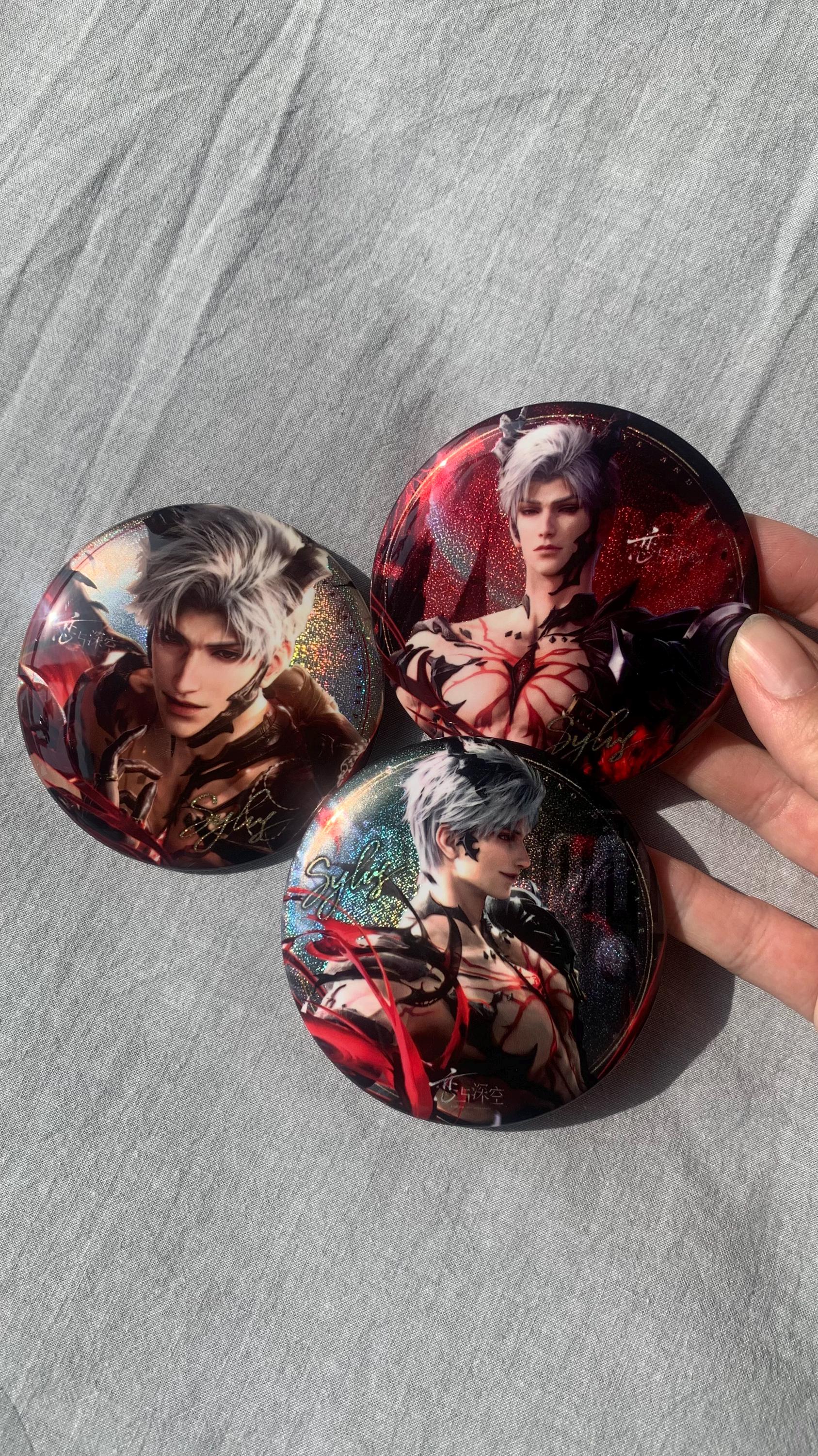 NEW Badges of Sylus - Love and Deepspace Qinche Xavier Rafayel Zayne Otoge gamer Ita bag gift C233