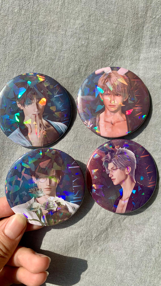 Fluffy Trap Love Bunny Badges! Sylus Xavier Rafayel Zayne Love and Deepspace Otoge gamer gift C236