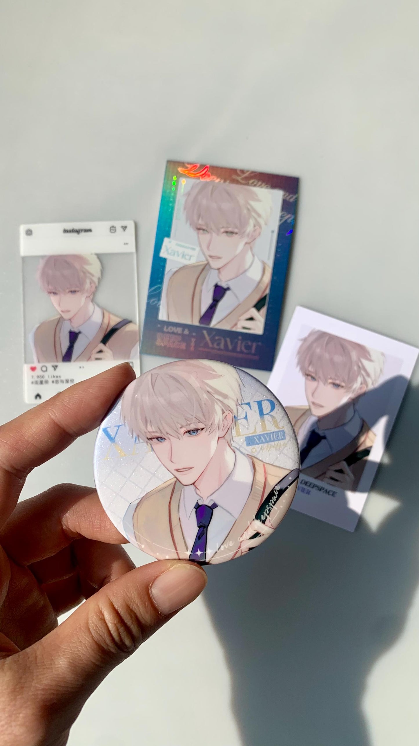 4pc/set Xavier badge and cards! Love and Deepspace Xavier Rafayel Zayne Otoge gamer gift C244