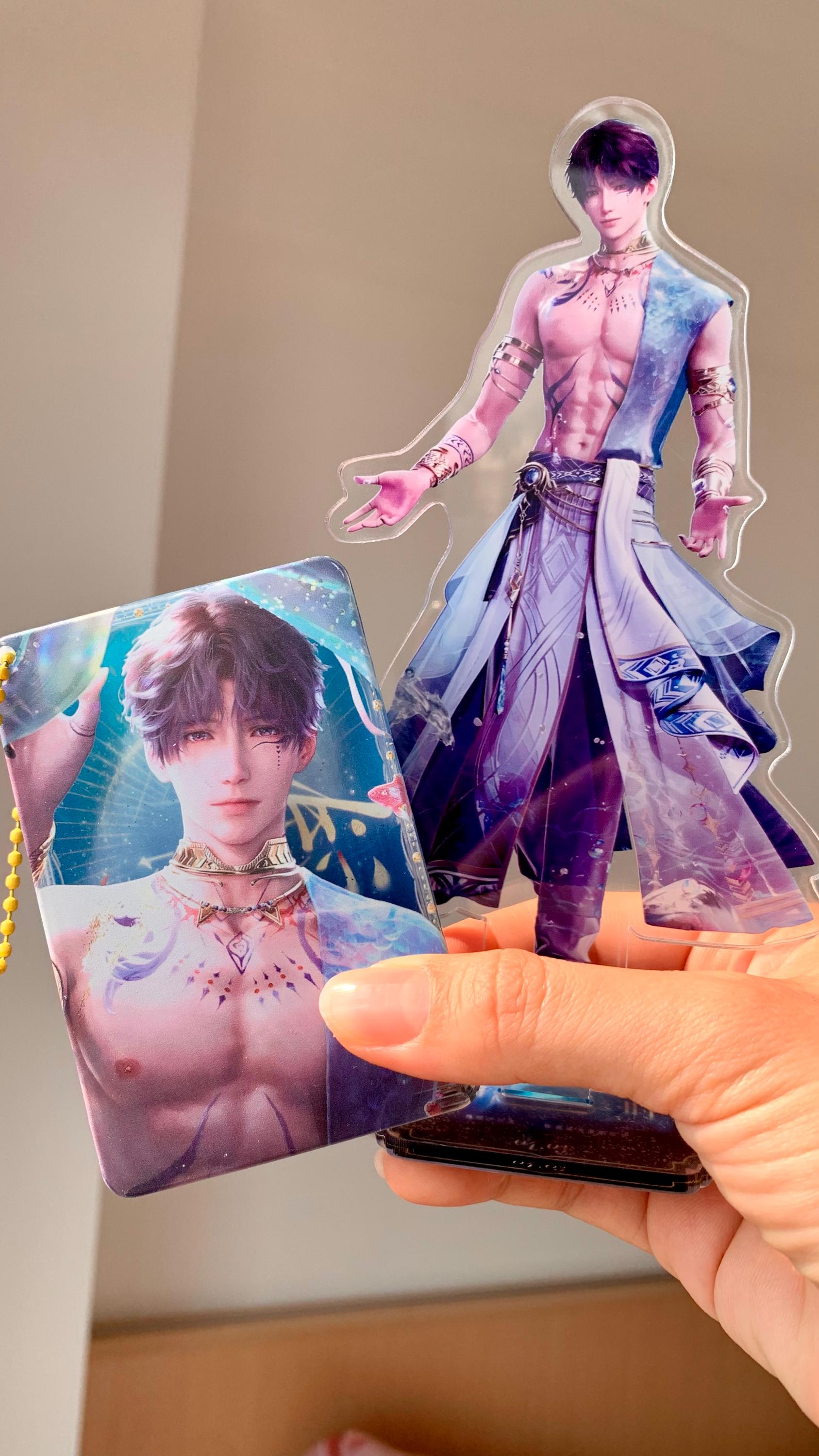 2pcs/set Sylus quicksand keychain and ticket block! Love and Deepspace Xavier Rafayel Zayne Otoge gamer gift C242