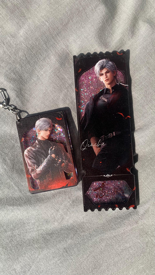 2pcs/set Sylus quicksand keychain and acrylic block! Love and Deepspace Sylus Xavier Rafayel Zayne Otoge gamer gift C242