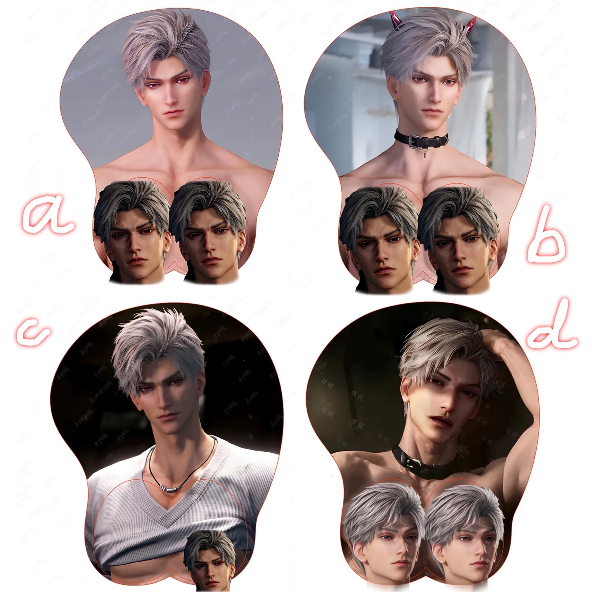 Sylus mousepad 3D! Love and Deepspace Sylus Xavier Rafayel Zayne Oppai Otoge gamer gift C192