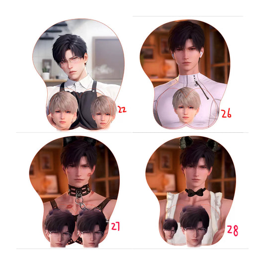 Zayne mousepad 3D! Love and Deepspace Sylus Xavier Rafayel Zayne Oppai Otoge gamer gift C193