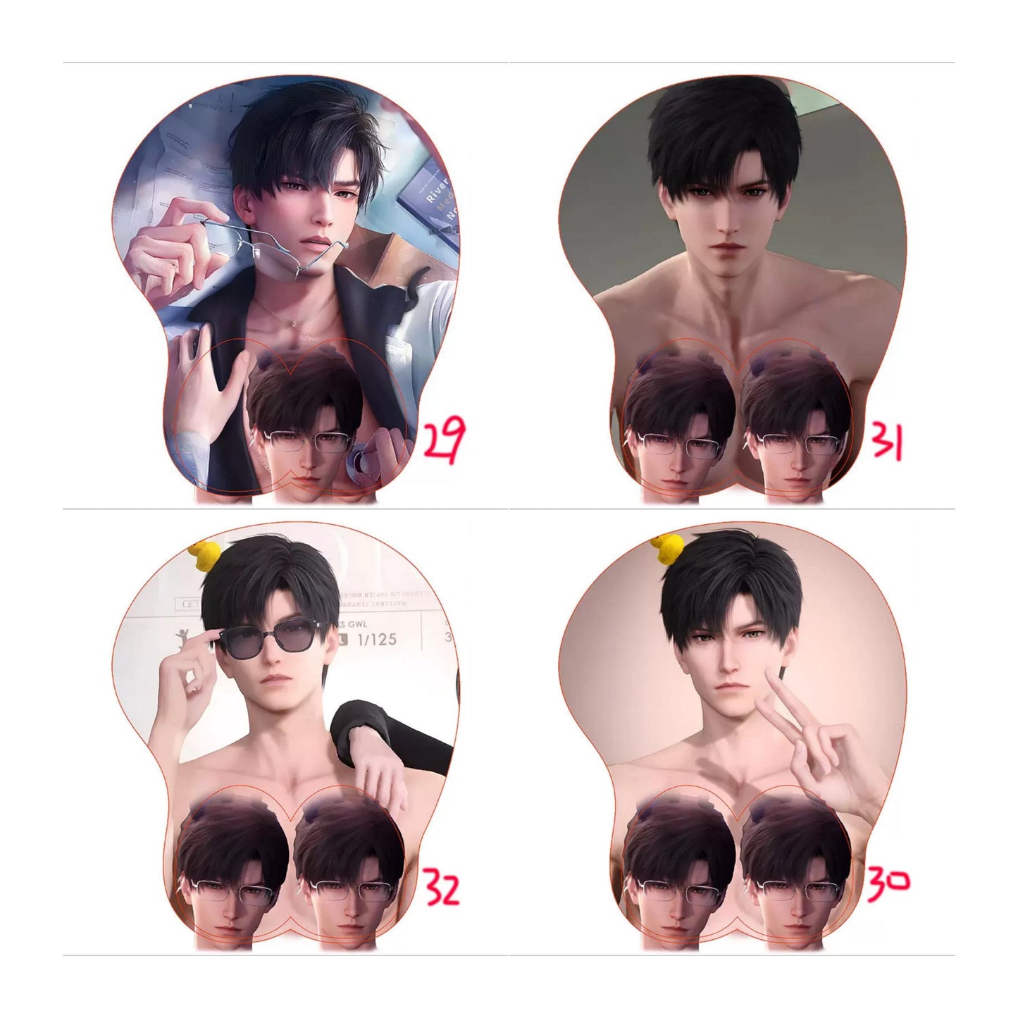 Zayne mousepad 3D! Love and Deepspace Sylus Xavier Rafayel Zayne Oppai Otoge gamer gift C193