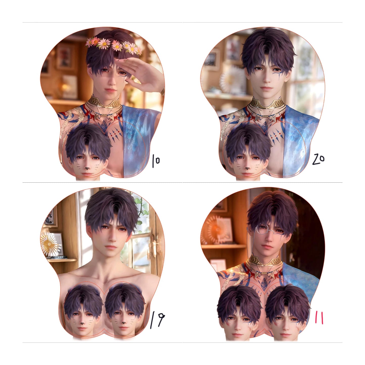 Rafayel mousepad 3D! Love and Deepspace Sylus Xavier Rafayel Zayne Oppai Otoge gamer gift C194
