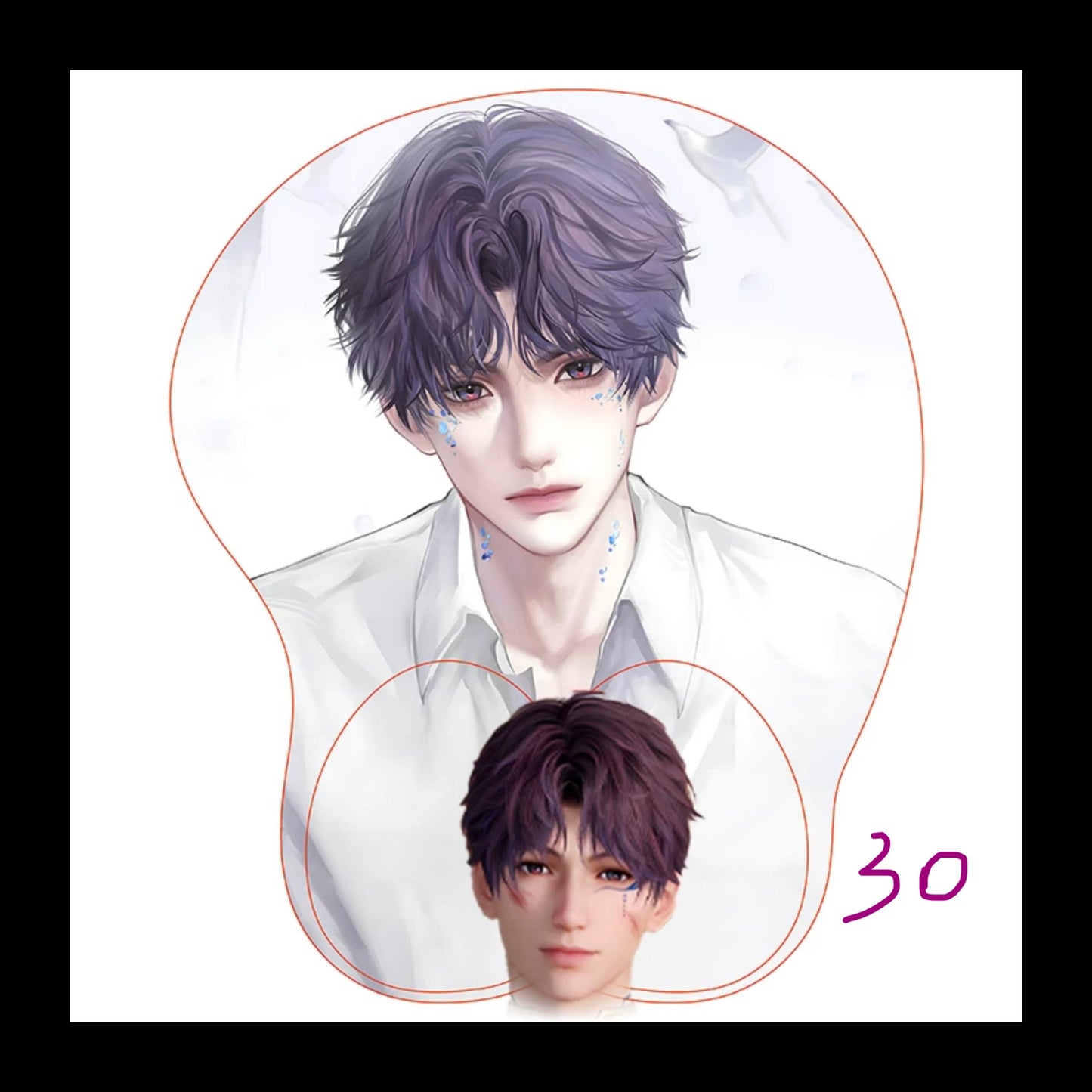 Rafayel mousepad 3D! Love and Deepspace Sylus Xavier Rafayel Zayne Oppai Otoge gamer gift C194
