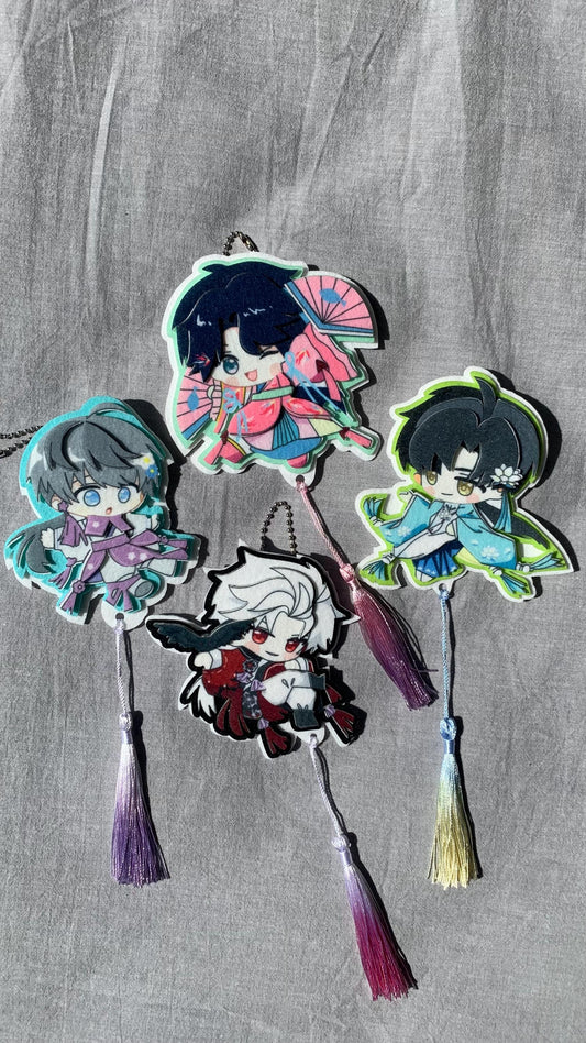 Chibi Ornaments! Love and Deepspace Sylus Tassel Pendant Xavier Rafayel Zayne Otoge gamer gift C198