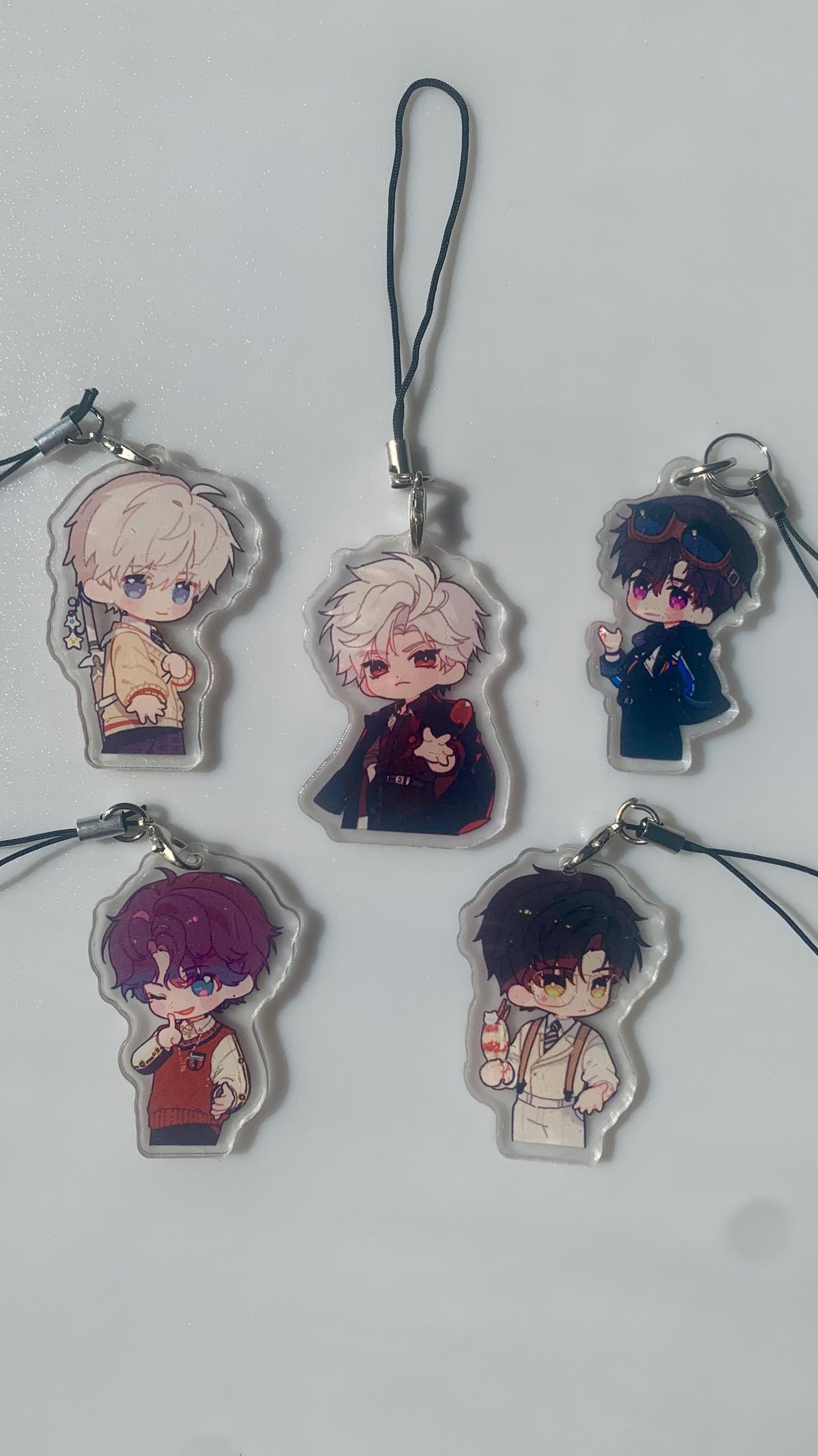 Chibi keychains! Love and Deepspace Sylus Xavier Rafayel Zayne Caleb Otoge gamer gift C222