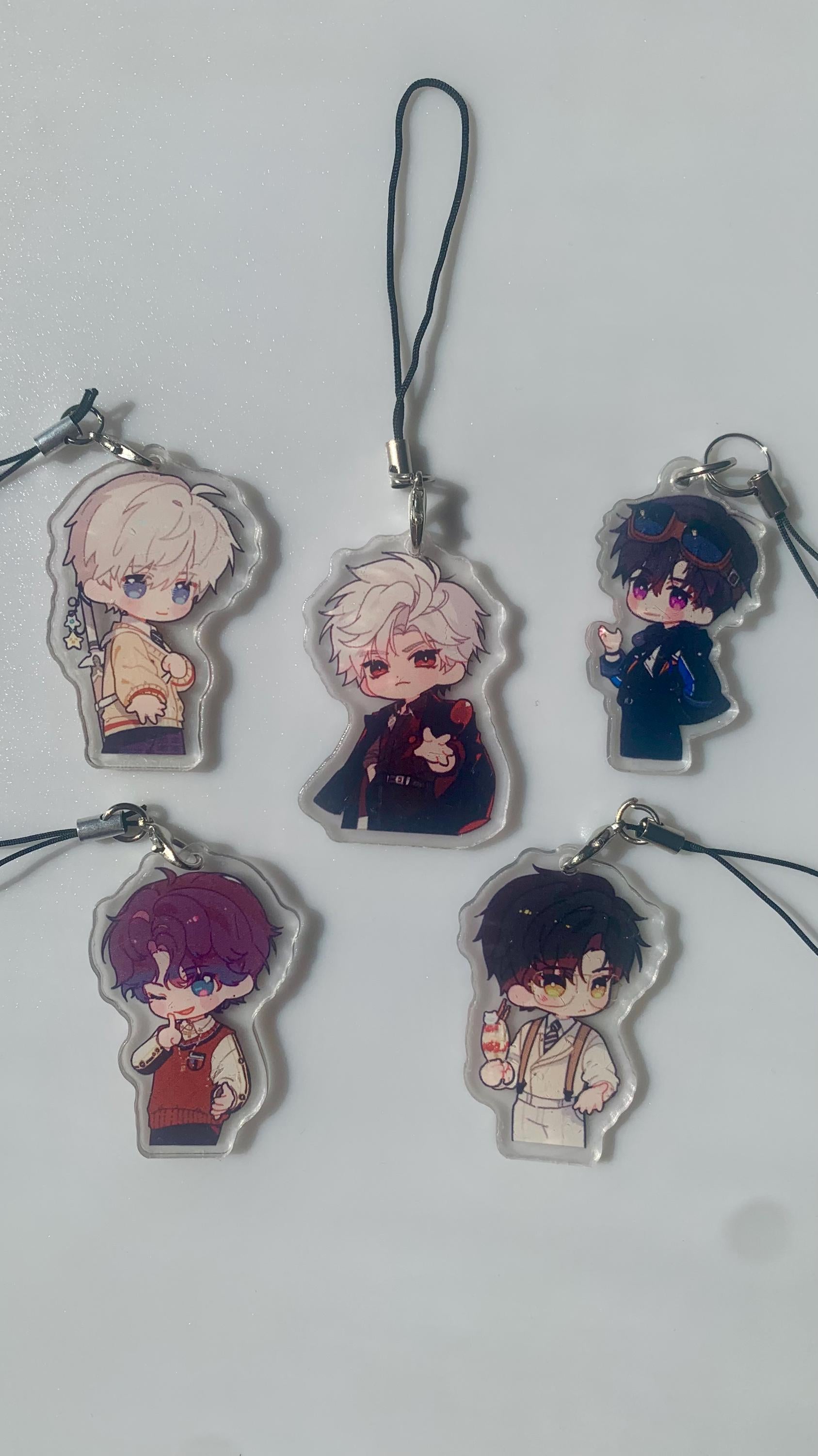 Chibi keychains! Love and Deepspace Sylus Xavier Rafayel Zayne Caleb Otoge gamer gift C222