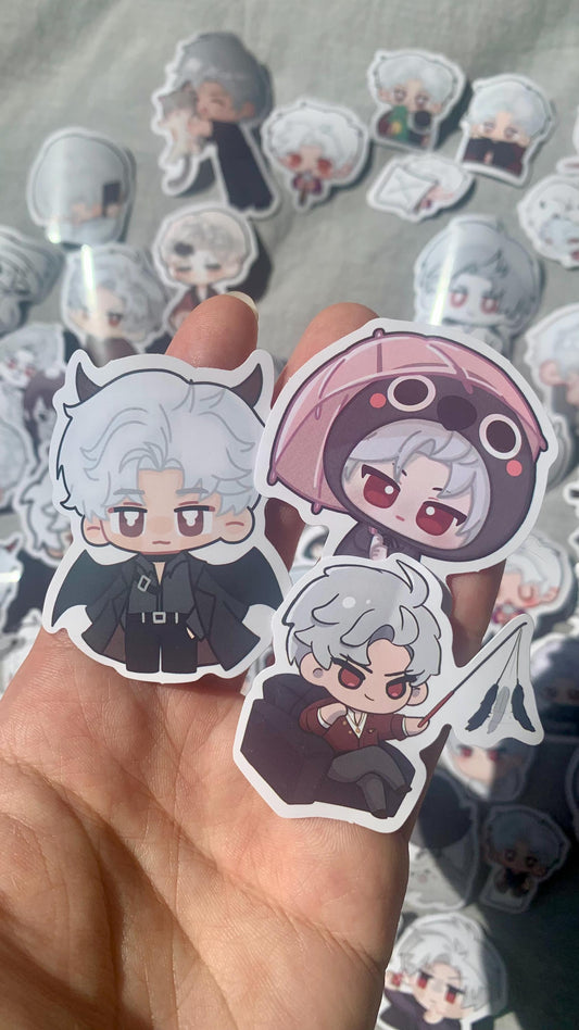 Chibi Sylus Stickers 50pcs! Love and Deepspace Qinche Xavier Rafayel Zayne Otoge gamer Ita bag gift C223