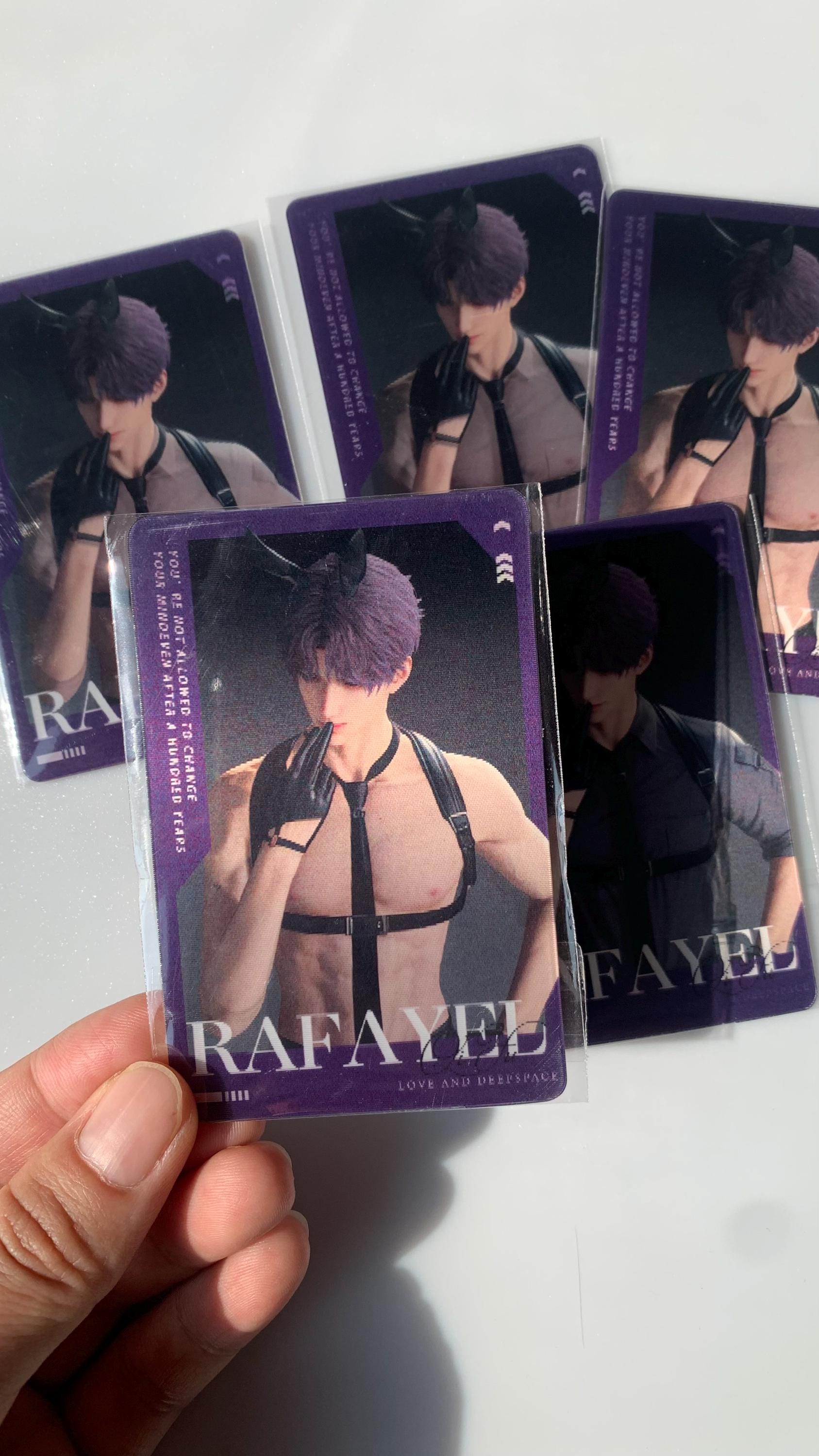 Rafayel Sexy Card! Love and Deepspace Qinche Xavier Rafayel Zayne Otoge gamer Ita bag gift C225