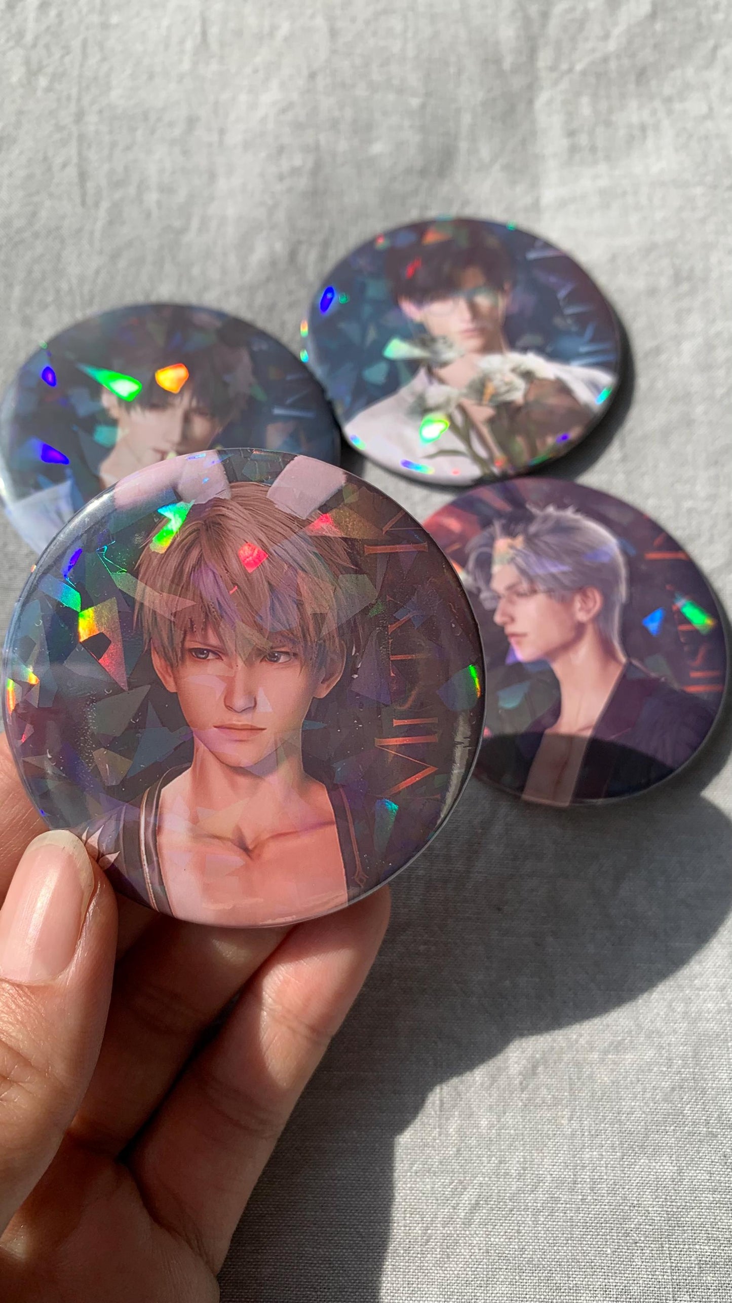 Fluffy Trap Love Bunny Badges! Sylus Xavier Rafayel Zayne Love and Deepspace Otoge gamer gift C236