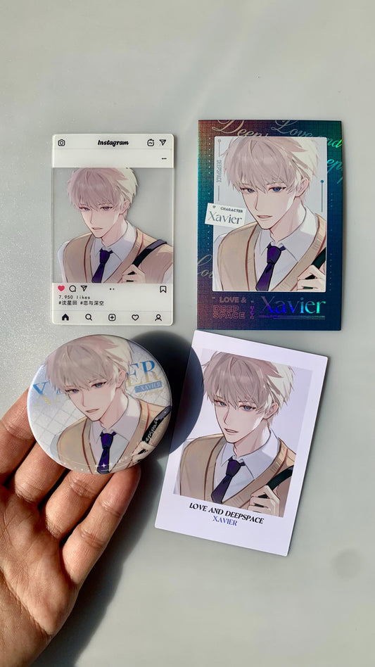 4pc/set Xavier badge and cards! Love and Deepspace Xavier Rafayel Zayne Otoge gamer gift C244