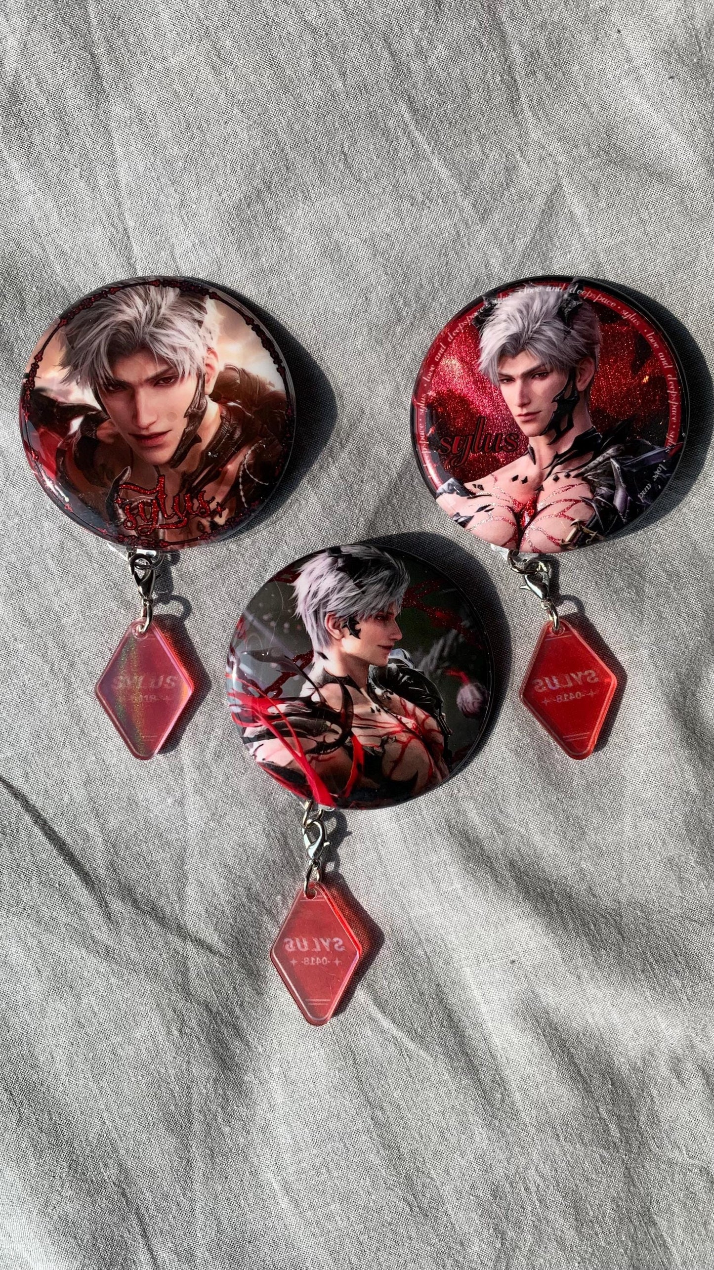 Badge Pendants Sylus Dragon - Love and Deepspace Qinche Xavier Rafayel Zayne Otoge gamer Ita bag gift C247
