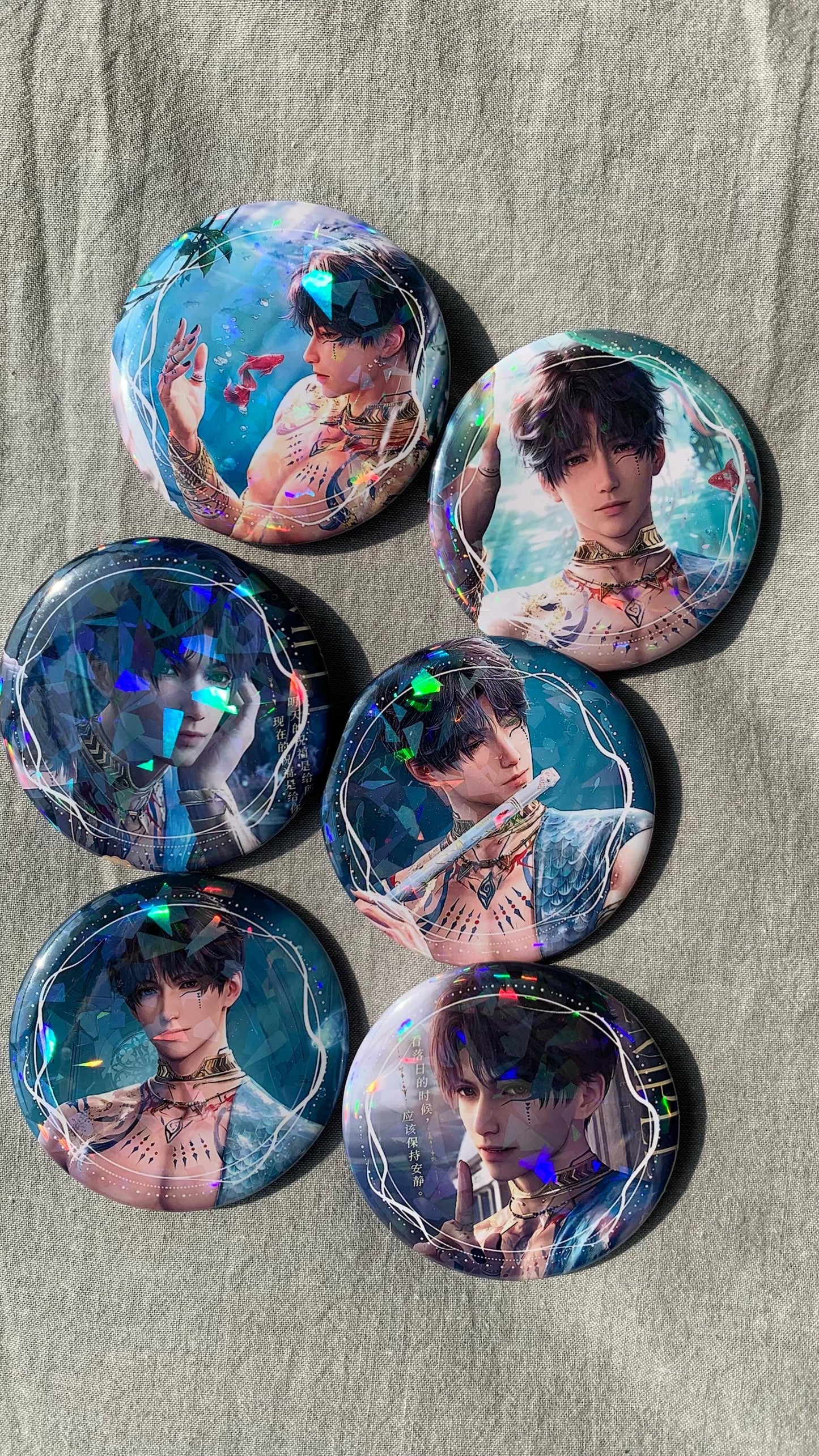 Badges of Rafayel - Love and Deepspace Qinche Xavier Rafayel Zayne Otoge gamer Ita bag gifts C262