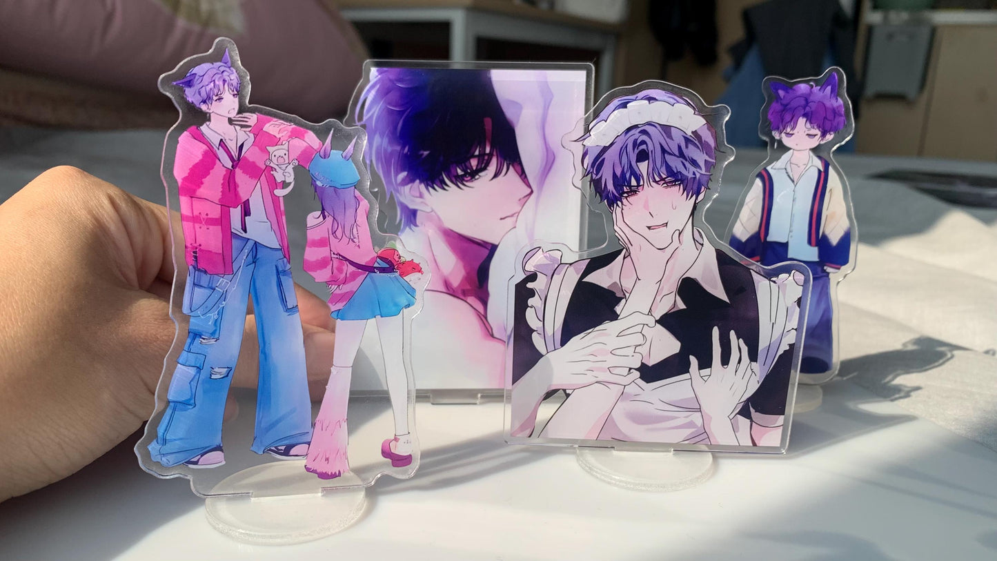 4pcs/set Rafayel Stands - Love and Deepspace Qinche Xavier Rafayel Zayne Otoge gamer Ita bag gifts C267