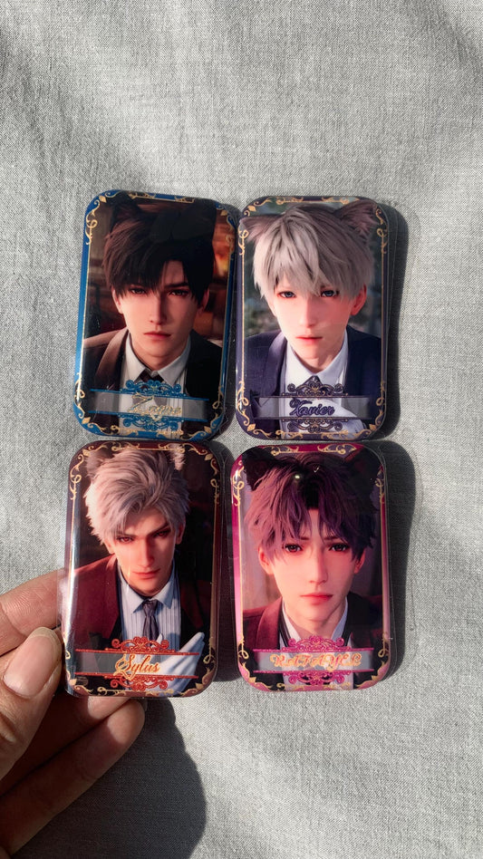 Cat Caretaker Badges! Sylus Xavier Rafayel Zayne Love and Deepspace Otoge gamer gift C288