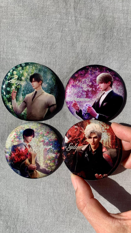 Bling Badges! Sylus Xavier Rafayel Zayne Love and Deepspace Otoge gamer gift C302