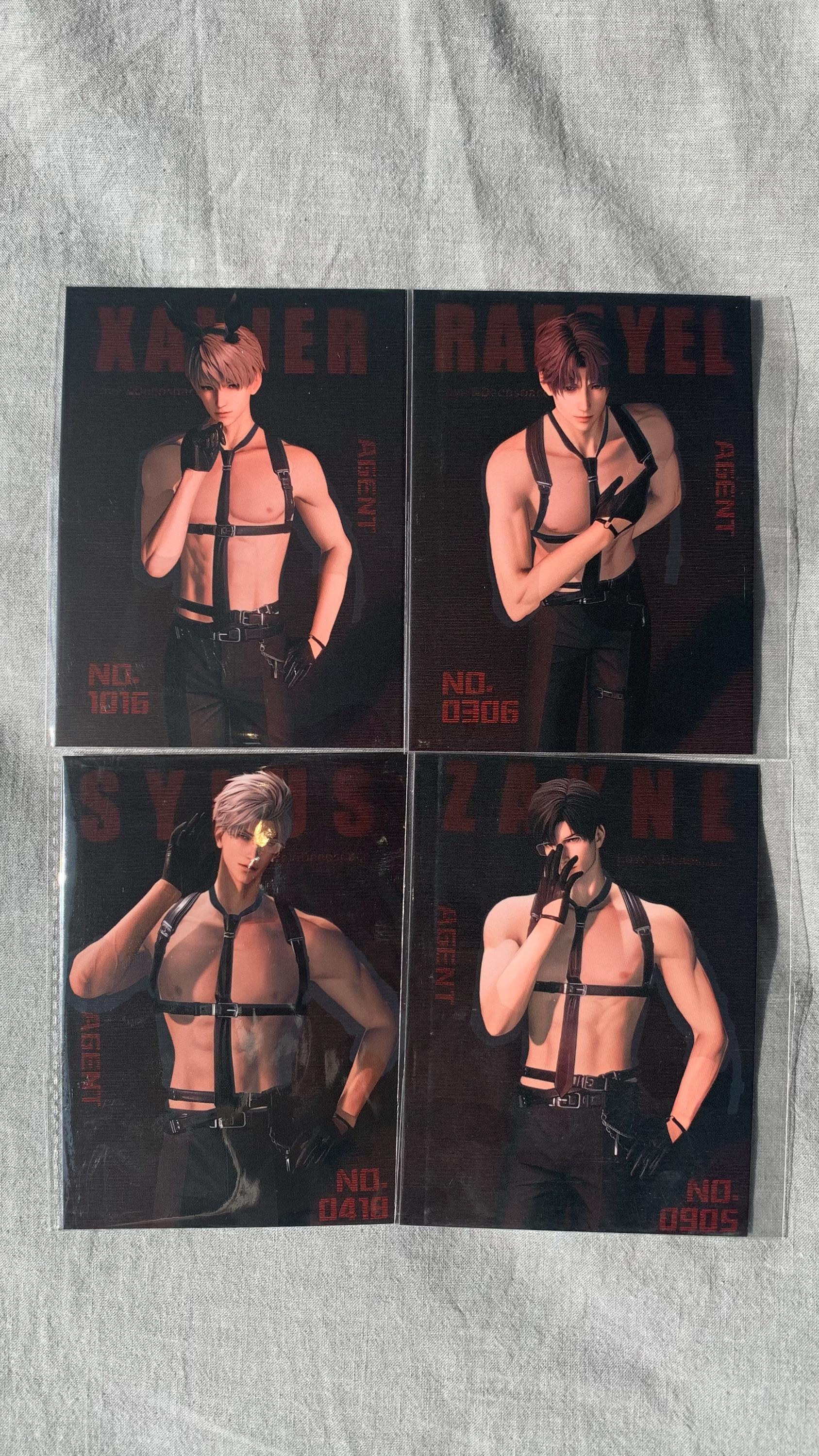 Heat Sensitive PostCards! Sylus Xavier Rafayel Zayne Love and Deepspace Otoge gamer gift C285