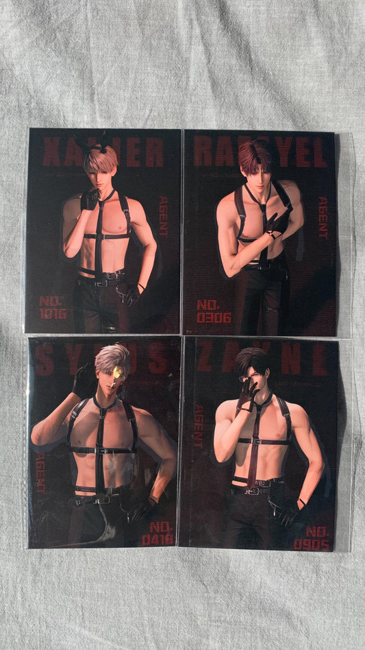 Heat Sensitive PostCards! Sylus Xavier Rafayel Zayne Love and Deepspace Otoge gamer gift C285