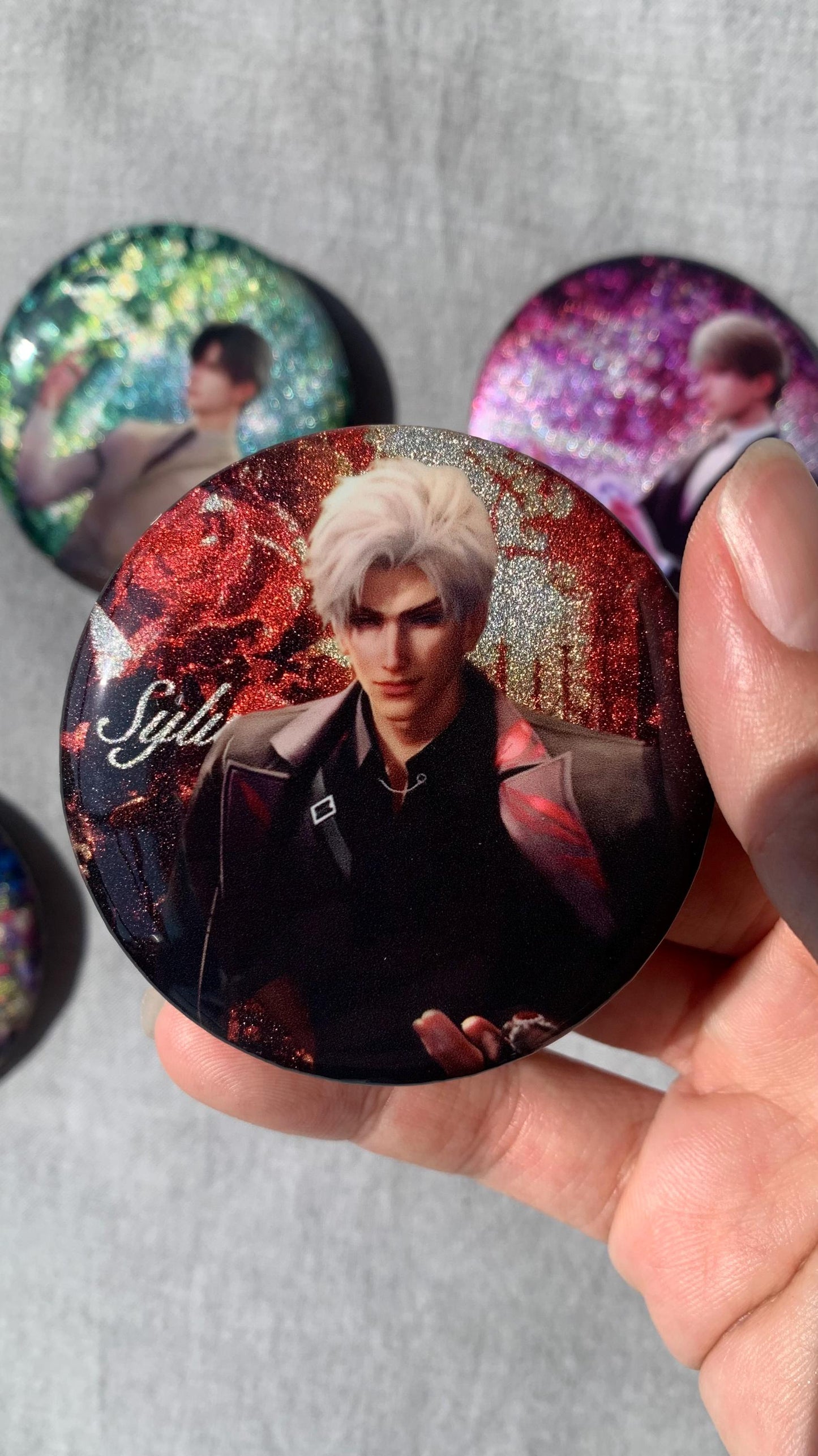 Bling Badges! Sylus Xavier Rafayel Zayne Love and Deepspace Otoge gamer gift C302
