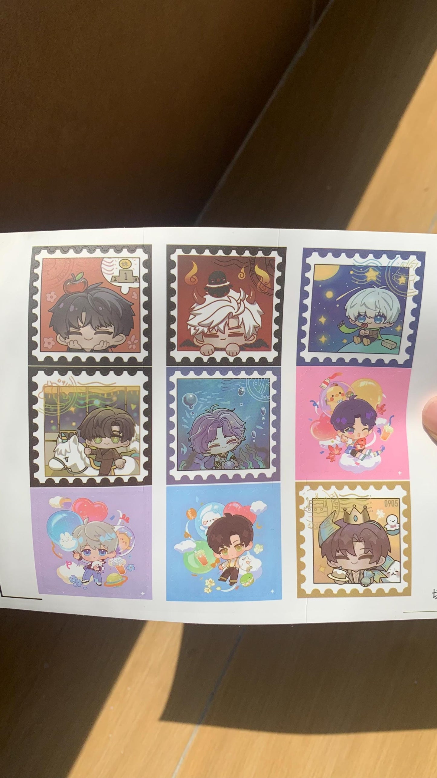 LaDS stamp stickers 45pcs! Love and Deepspace Xavier Rafayel Zayne Sylus Chbi Otome gamer Ita bag gift C354