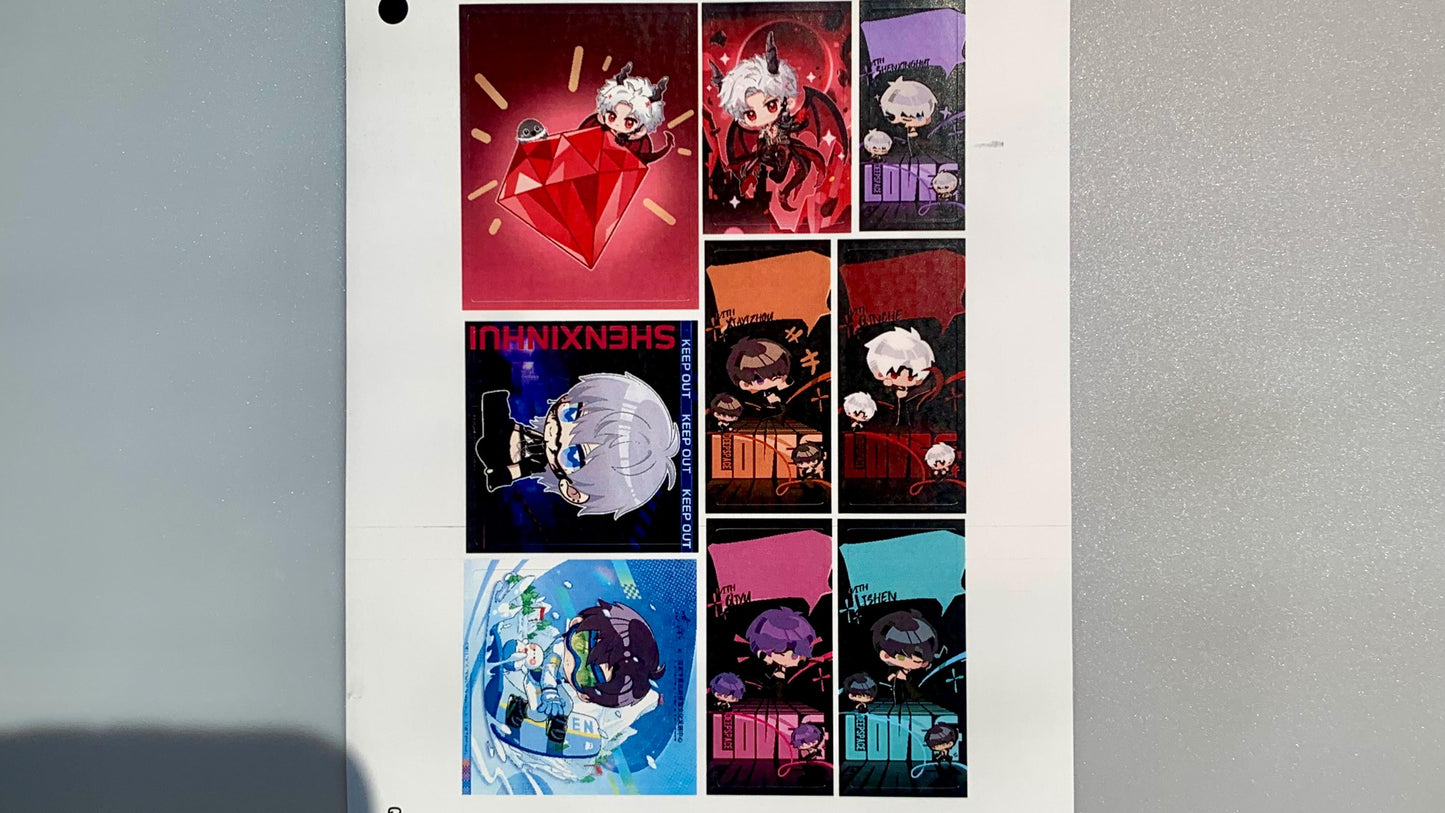 LADs stamp stickers 45pcs! Love and Deepspace Xavier Rafayel Zayne Sylus Chbi Otome gamer Ita bag gift C355