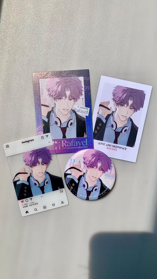 4pc/set Rafayel badge and cards! Love and Deepspace Xavier Rafayel Zayne Otome gamer gift C358