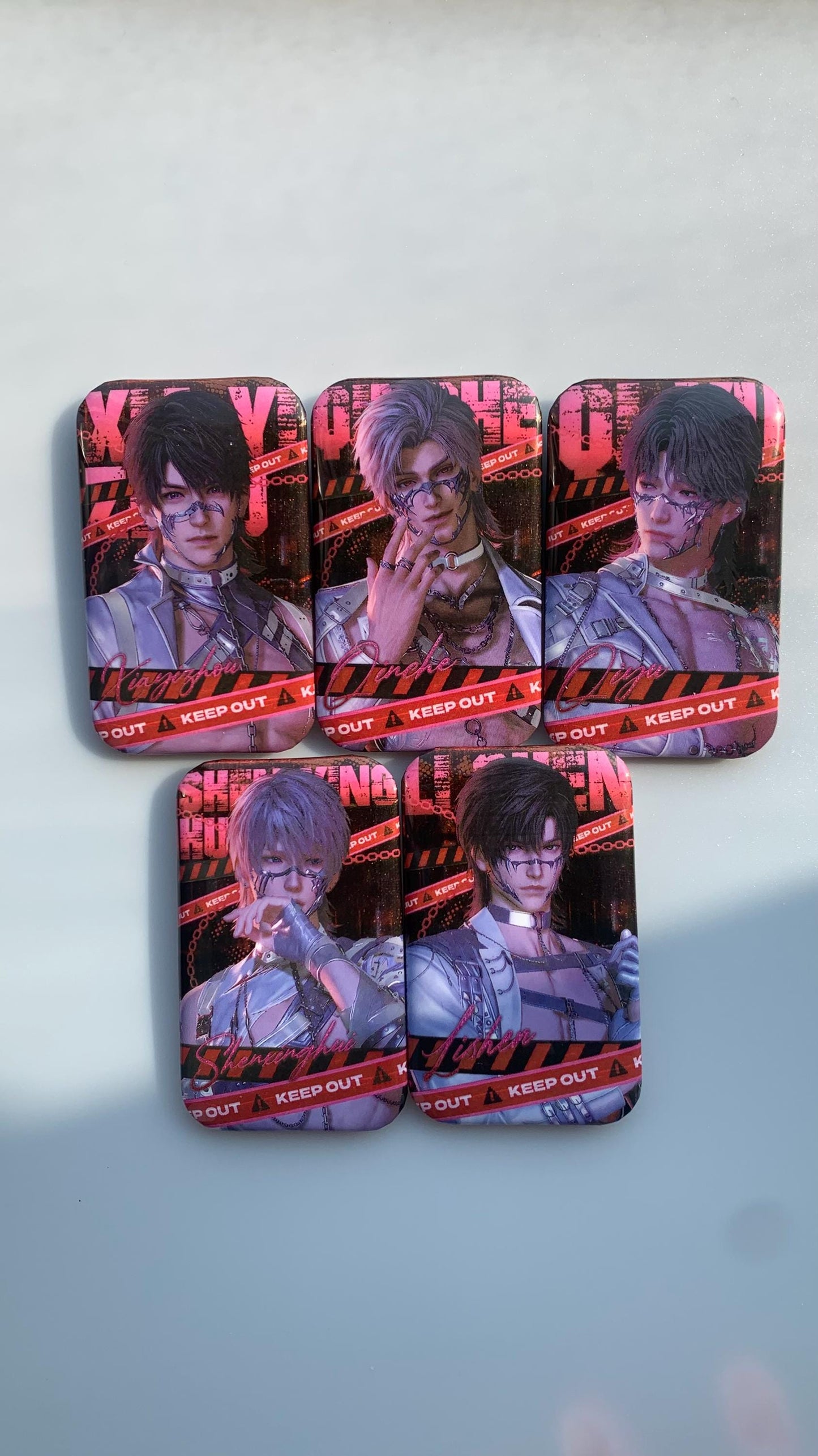 LaDS Badges Set! Love and Deepspace Tomorrow Nowhere To Escape Sylus Caleb Xavier Rafayel Zayne Otome gamer gift C363