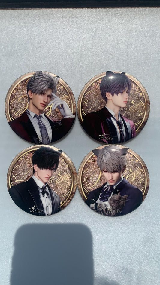 Cat Caretaker Badges! Sylus Xavier Rafayel Zayne Love and Deepspace Otome gamer gift C368