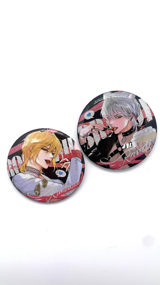 2pc/set The Falling Merman badges! Bai Chunian Lan Bo Yaoi manghua goodies C339