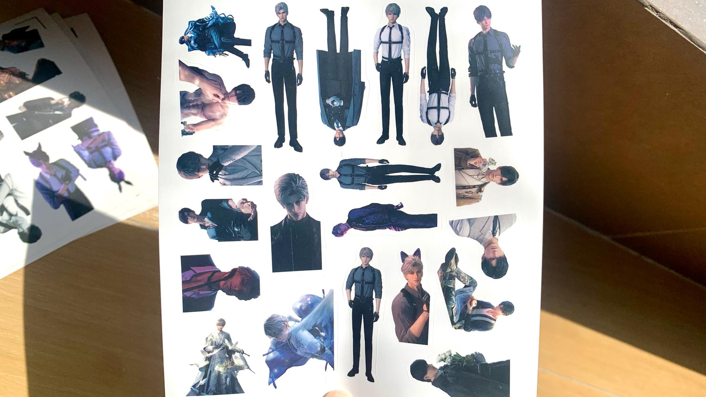 LADs Stickers 50pcs! Love and Deepspace Xavier Rafayel Zayne Caleb Otome gamer Ita bag gift C353