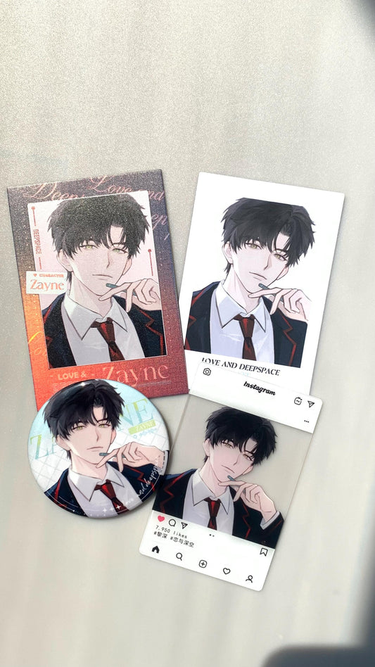 4pc/set Zayne badge and cards! Love and Deepspace Xavier Rafayel Zayne Otome gamer gift C359